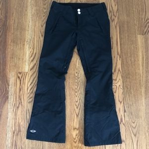 black snow pants